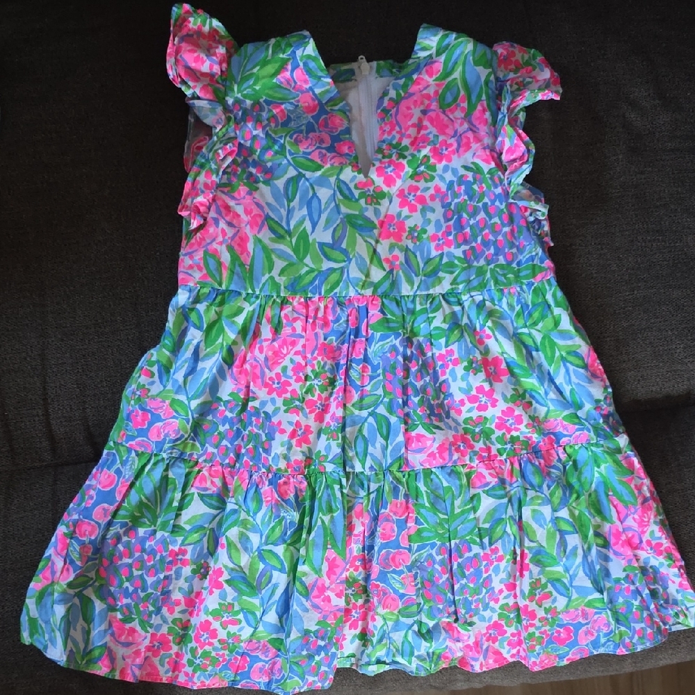 Lilly Pulitzer Kids Floral Dress - Pink, Green, Blue